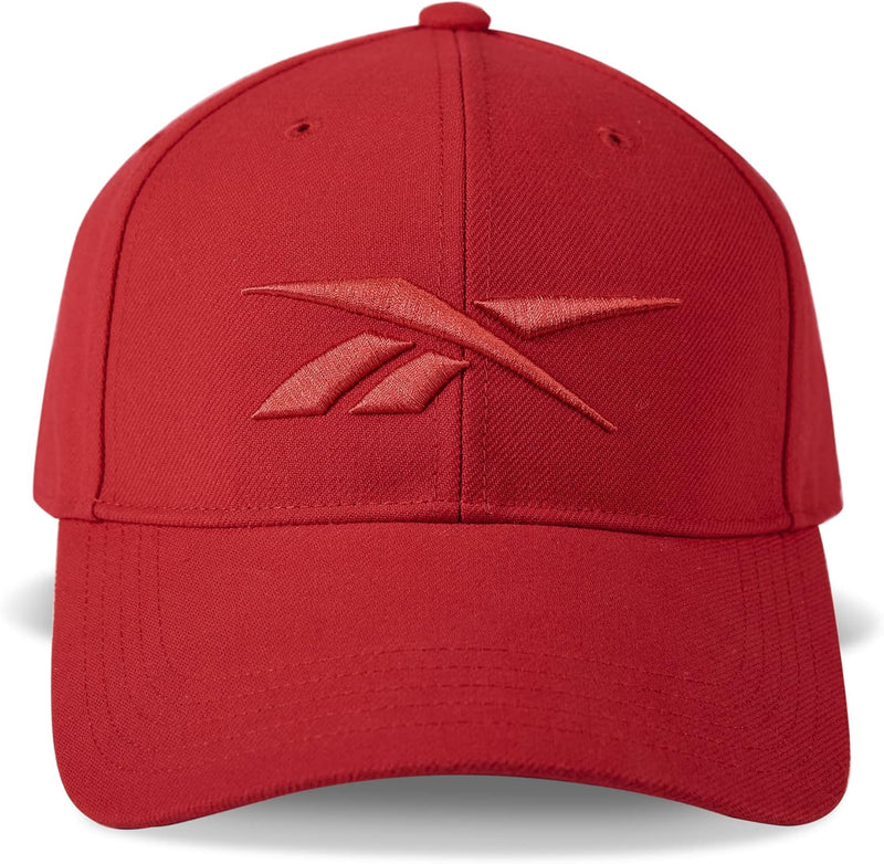 Running Hat Performance Athletic Lightweight Quick Drying Sun Protection Reflective Recycled Materials - VECTORRED WITH TONAL