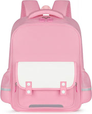 Kids Lightweight Backpack (3-6 Years) - Preschool Essentials Bag with Front Zip, Ergonomic Support - Pink