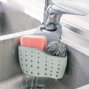 SKY-TOUCH Kitchen Sink Shelf, Sink Storage Basket, Soap Sponge Drain Rack Holder for Sponges Soaps and Cleaning Brushes Sink Accessories - Grey One size