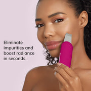 GESKE SmartAppGuided MicroCurrent Skin Scrubber & Blackhead Remover 9 in 1 Skincare Tool Pores Cleaner Anti-Aging and Cleansing Professional face Lift Blackheads Removal & Extraction - Magenta Pink
