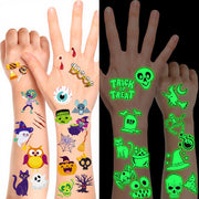 JOYIN 300+ Assorted Halloween Temporary Tattoos including Glow in the Dark Tattoos for Kids Halloween Trick or Treat Party Supplies, Class Hang out Give away Treat