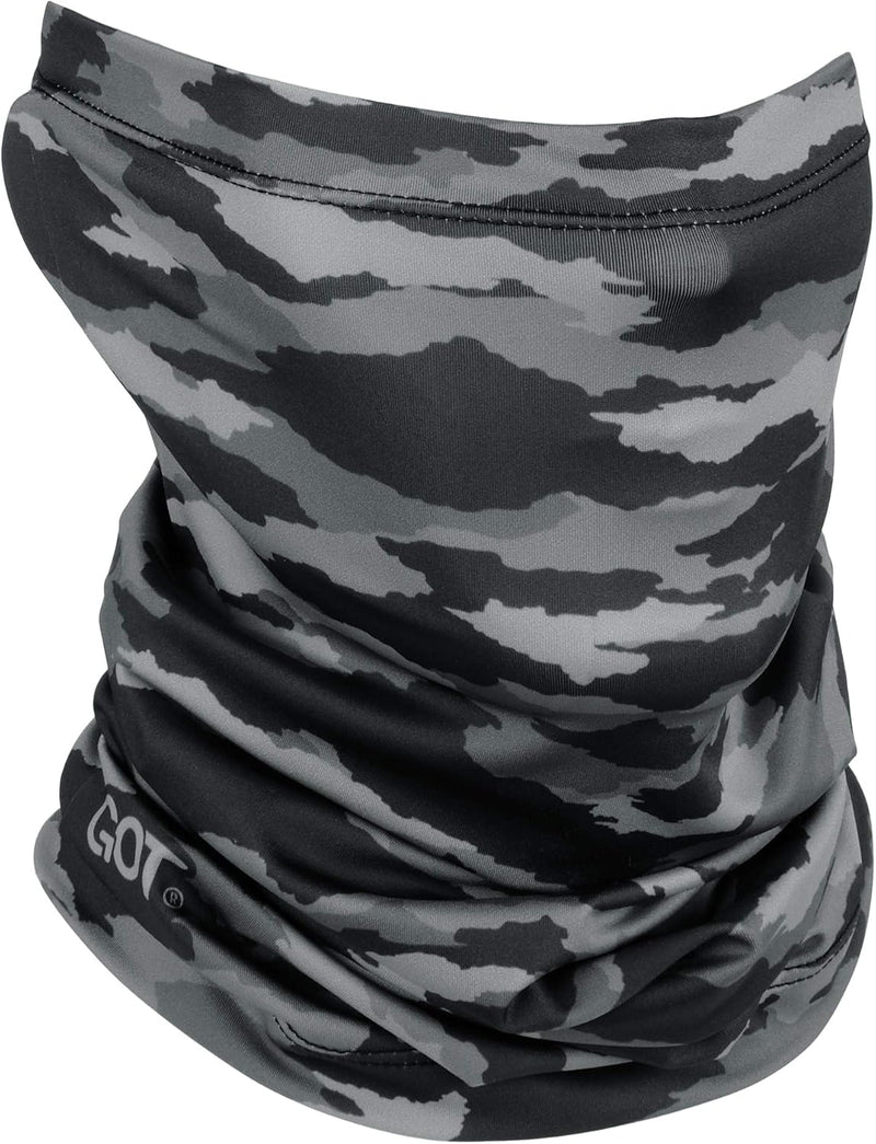 GOT Sports UPF 50+ Fishing Neck Gaiter - UV Face Mask Sun Protection for Men & Women - Camo SPF Face Cover Gator - Disruptive Night Camo