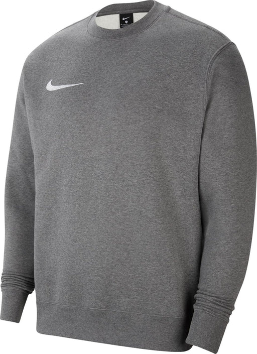 Men's M Nk Flc Park20 Crew Sweatshirt - Charcoal Heathr/White