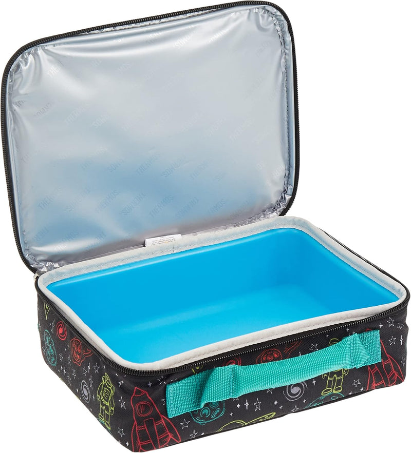 Standard School Kids Lunch Kit With LDPE Liner - Space 100% Pvc Free With Peva Linings Quality Closed Cell Foam Insulation Flex A Guard Molded Liner For Better Hygiene 3 Years+