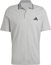 mens M SL PQ PS Polo Shirt - MGREYH/BLACK