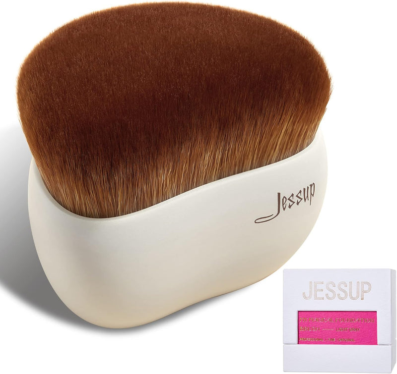 Jessup Makeup Brush Foundation Brush with Makeup Sponge 1pc Kabuki Brush for Liquid, Cream or Flawless Powder Cosmetics Face Boby Brush, T882