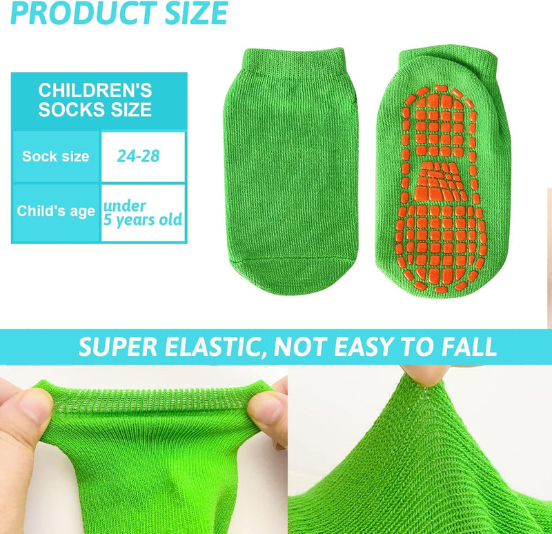 SKY-TOUCH Toddler Grips Ankle Socks, Non Slip Socks for Kids, Low Cut Anti-Skid Floor Socks for 1-3 Years Baby Boys and Girls, 8 Pairs