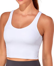 Womens Padded Padded - White Scoop Neck