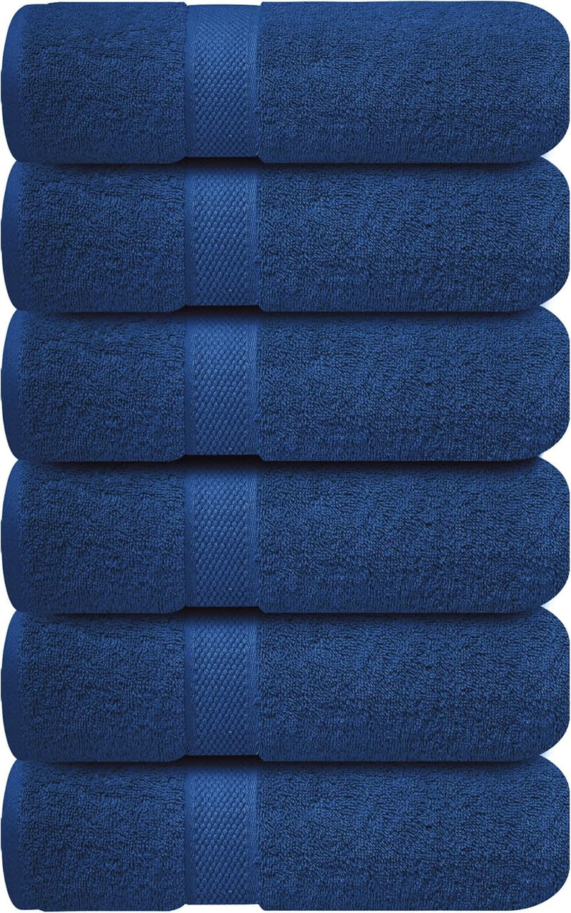 Infinitee Xclusives Premium White Hand Towels - Pack of 6, 41cm x 71cm Bathroom Hand Towel Set, Hotel & Spa Quality Hand Terry Towels for Bath room, Highly Absorbent and Super Soft Bathrooms Towels