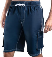 Men's Barracuda Swim Trunks (Regular & Extended Sizes) - Navy