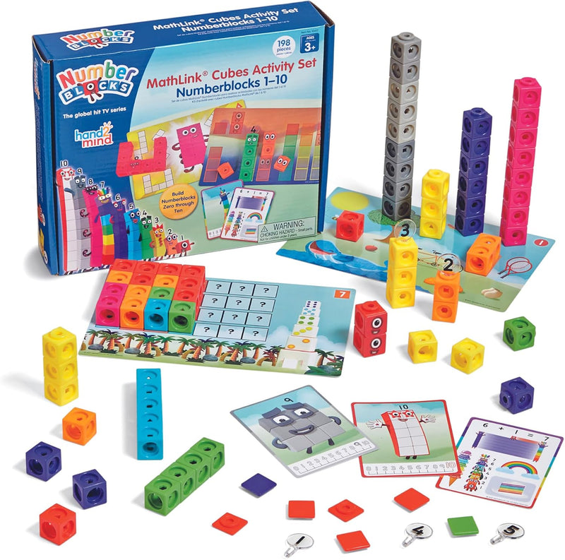 NumberBlocks MathLink Cubes Activity Set 1-10