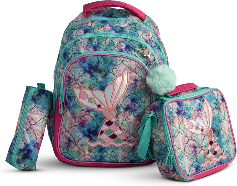 3 in 1 Backpack for Girls Kids Bags School Bags Baby with Lunch Bag & Pencil Box For Girls Boys Preschool Backpacks for Girls Mini Small Toddler Backpack for Age 3+ Years (Cute Girl-Set) - Fairy Design- Set
