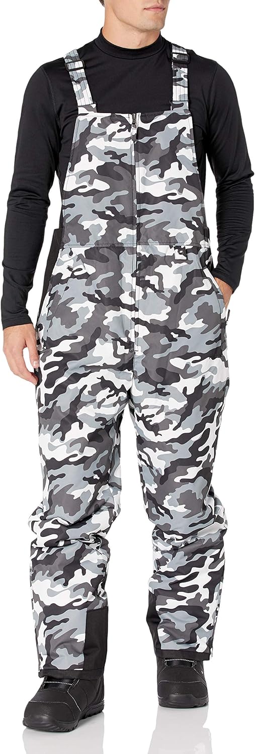 Men's Essential Insulated Bib Overalls - A6 Camo Black