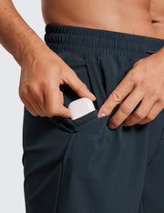 CRZ YOGA Men's Linerless Workout Shorts -9'' Quick Dry for Running Sports Athletic Gym with Pockets