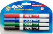 EXPO Fine Tip Dry Erase Markers, White Board Markers Dry Erase, Low Odor, Black, 36-Count