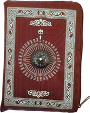 GOGO Al-Salat Travel Pocket Prayer Mat, Portable Muslim Rug, Water Proof, Foldable, Portable in Pouch (with Qibla Compass,Assorted)