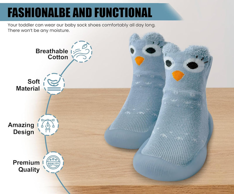 Dookeh Baby Sock Shoes Boys Girls First Walking Shoes Non-Slip Slippers Soft Sole Sneakers Toddler Infant Babygirl