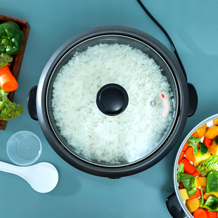 Geepas GRC4333 Multifunctional Rice Cooker with Porridge Function, Large capacity of 3.0L and is ideal for preparing meals for the entire family|2-year warranty.