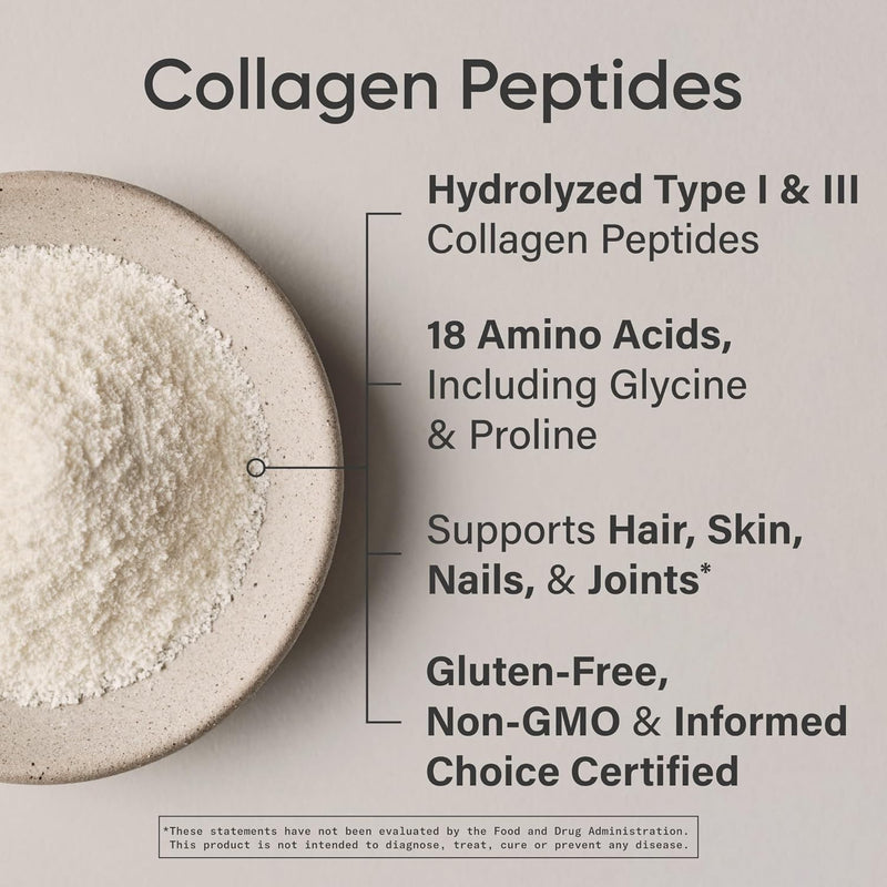 Grass-Fed, Certified Paleo Friendly, Non-GMO and Gluten-Free Unflavored Collagen Peptides Powder (16 oz) pack may vary