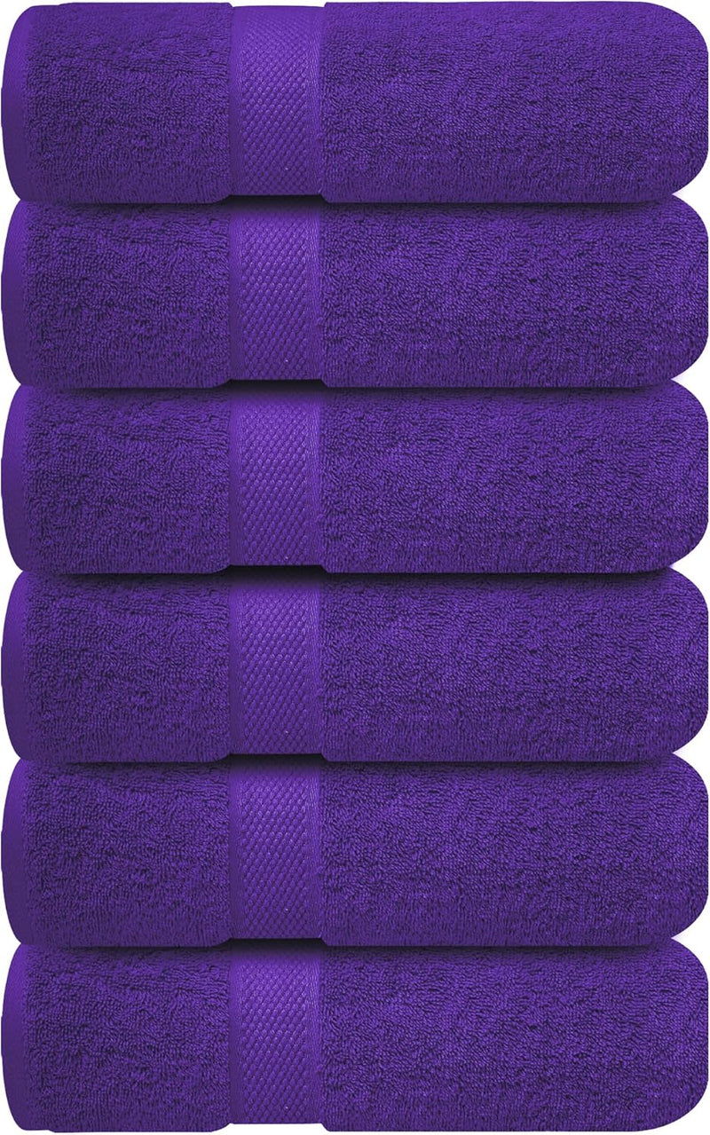 Infinitee Xclusives Premium White Hand Towels - Pack of 6, 41cm x 71cm Bathroom Hand Towel Set, Hotel & Spa Quality Hand Terry Towels for Bath room, Highly Absorbent and Super Soft Bathrooms Towels