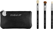 Sigma Beauty 3 Glam 'N Go Mini Eyebrushes set - Travel Size eyeshadow makeup brushes, Cruelty-free & vegan, soft synthetic fibers. - Glam 'N Go Mini Eye Brush Set