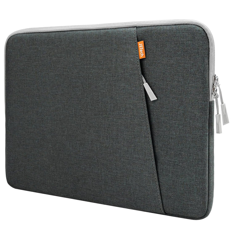 JETech Laptop Sleeve for 13-14Inch MacBook Air/Pro (M4/M3/M2/M1) 2021-2025, 13-13.6 Inch Notebook, Waterproof Shock Resistant Bag Case with Accessory Pocket (Dark Grey)
