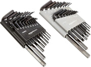 Amazon Basics 36-Piece Allen Wrench/Hex Key Set - Inch/SAE and Metric - 36-Piece Long and Short
