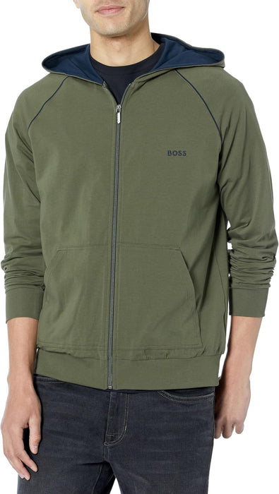 BOSS mens Mix&match Zip Up Hoodies Hooded Sweatshirt