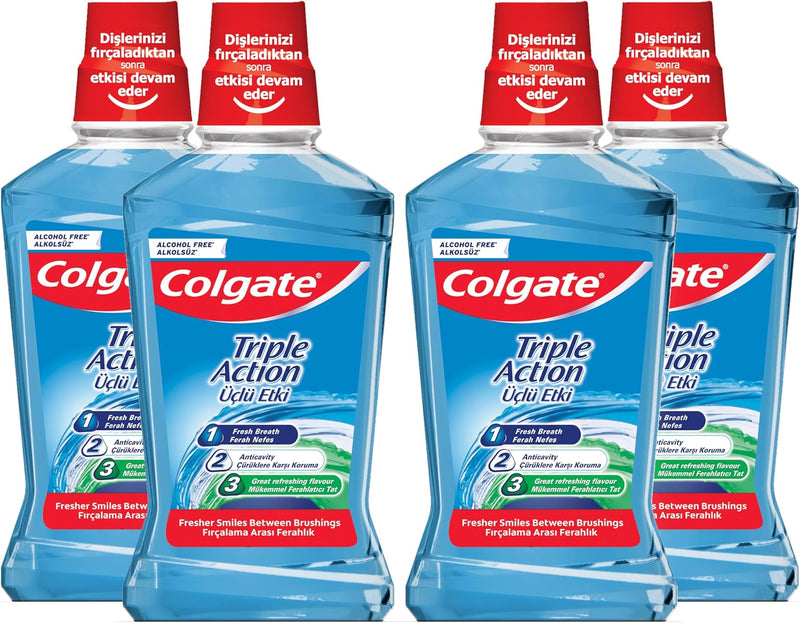 Colgate Mouthwash Freshmint 100 Ml - Triple Action 4 x 500 ml