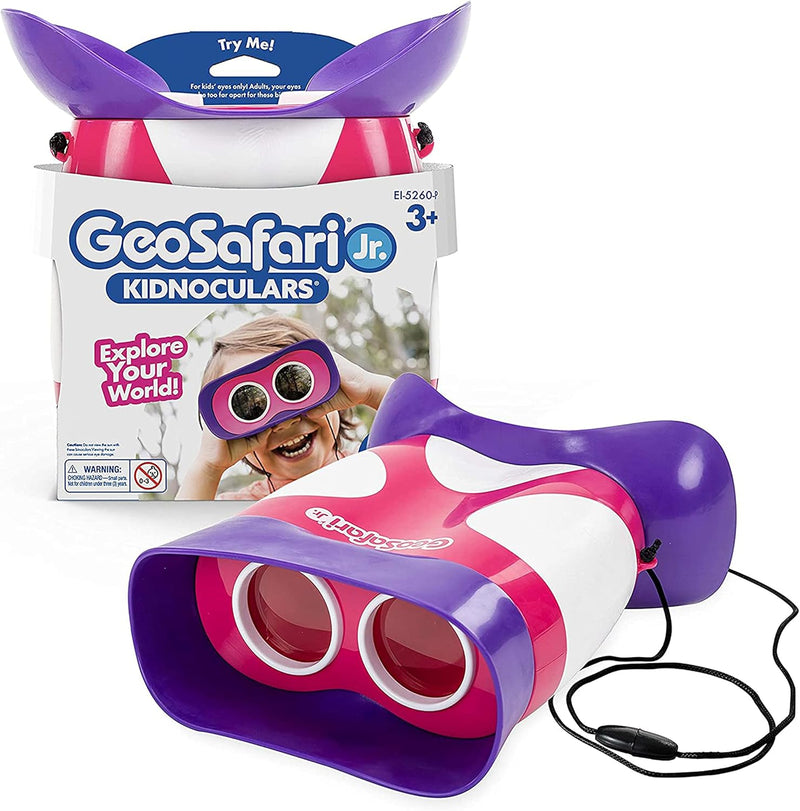 Educational Insights GeoSafari Jr. Kidnoculars Binoculars for Kids, Toddler & Kids Binoculars, Outdoor Play, Camping Gear, Ages 3+ - Multi-color Jr. Kidnoculars