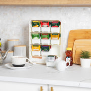 Mind Reader "Baggy" Tea Bag Holder And Condiment Organizer, White 4.33" L X 10.24" W X 13.11" H Tborg-Wht. - white