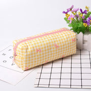Cute Pencil Case Aesthetic Student Pouch Yellow Bow - Yellow Bow