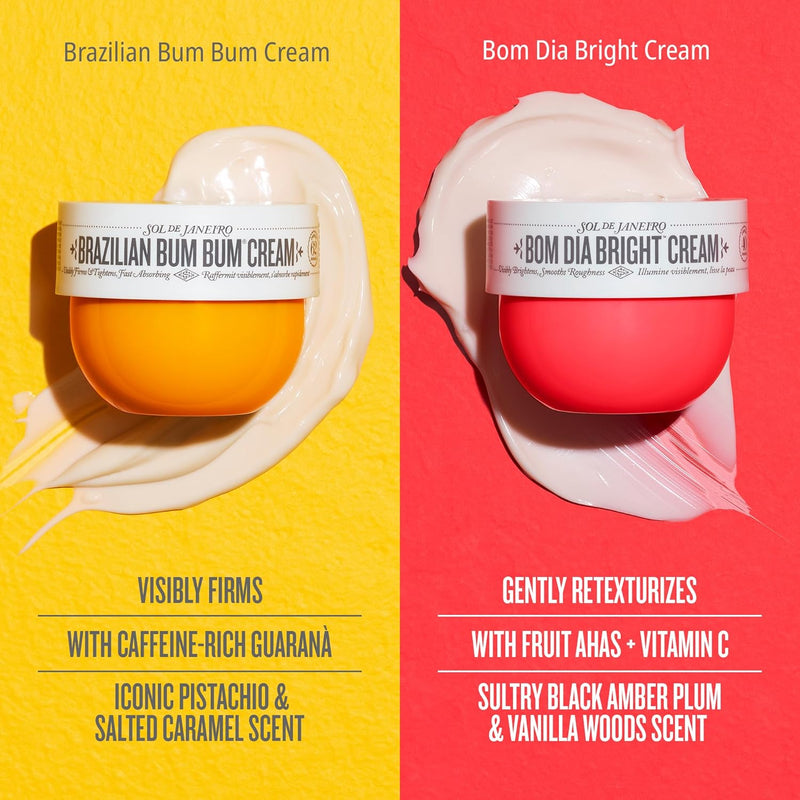 Mini Body Cream Duo Set, Brazilian Bum And Bom Dia Bright Cream, 2 X 25 Ml Care Vitamin C Formula