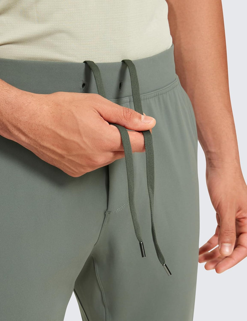 CRZ YOGA Men's Lightweight Jogger Pants - 30'' Elastic Stretchy Pants with Side Pockets