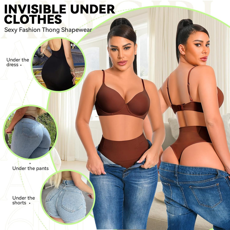 Tummy Control Thong Shapewear for Women Tummy Control Seamless Shaping Thong Underwear Body Shaper Panties