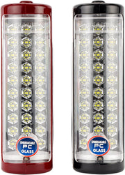 Geepas 24 Mega Luminous LED's Rechargeable LED Lantern Set Of 2 30 Super Bright SMD LEDs, Energy Efficient, USB Charging Red & Black