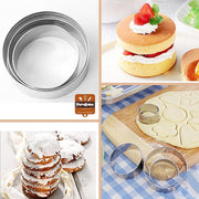 PureBake Cookie Cutters Shapes Baking Set, 12PCS Flower Round Heart Star Shape Biscuit Stainless Steel Metal Molds Cutters for Kitchen Baking Halloween Christmas Small Cookie Cutters