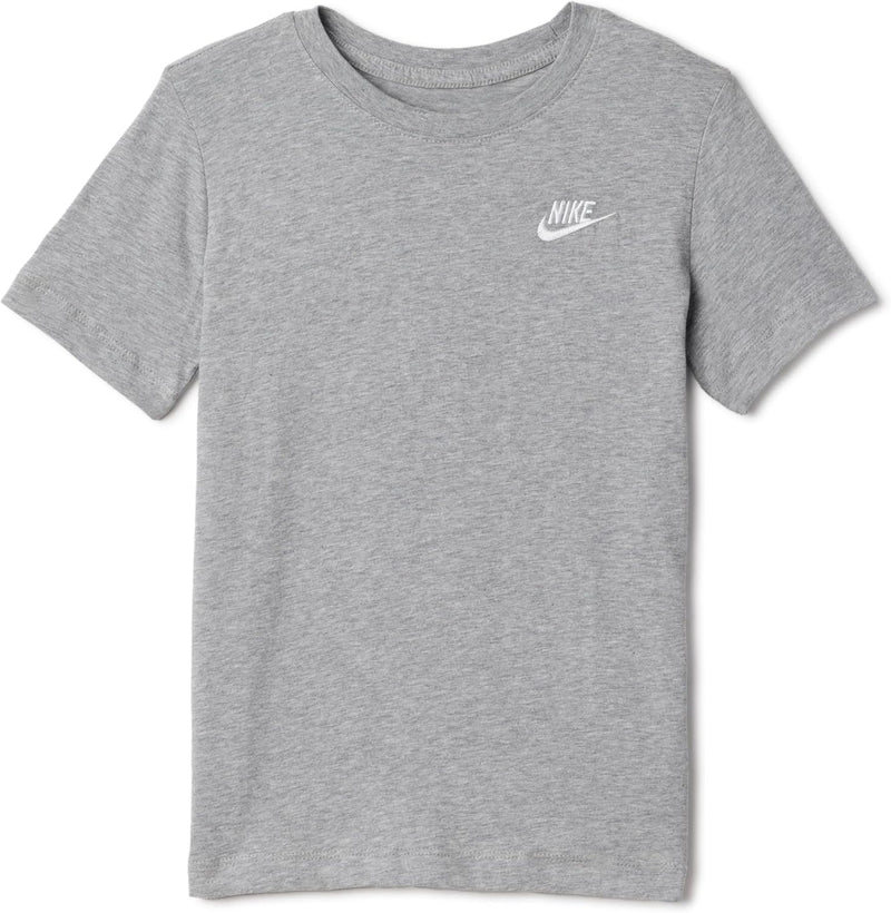 Unisex Kids K Nsw Tee Emb Futura Lbr Shirt - DK GREY HEATHER