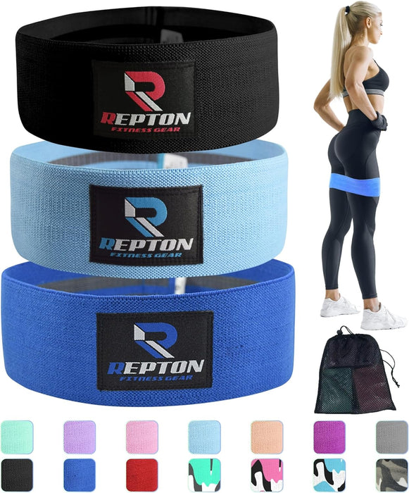 3 Sets Resistance Bands | Glutes, Hips and Legs Exercise Band | Ideal for Home Gym Fitness, Yoga, Pilates & Workout | Women and Men Non-Slip Booty Band | Physio Resistant Loop
