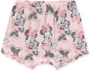 Disney Minnie Mouse Baby Girls 2 Piece Ribbed Top and Shorts Set for Newborn and Infants