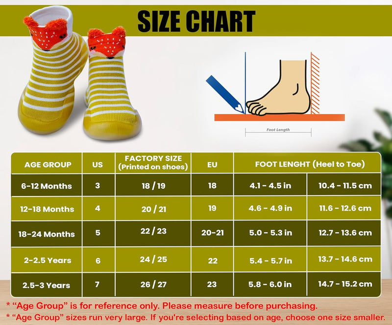 Dookeh Baby Sock Shoes Boys Girls First Walking Shoes Non-Slip Slippers Soft Sole Sneakers Toddler Infant Babygirl