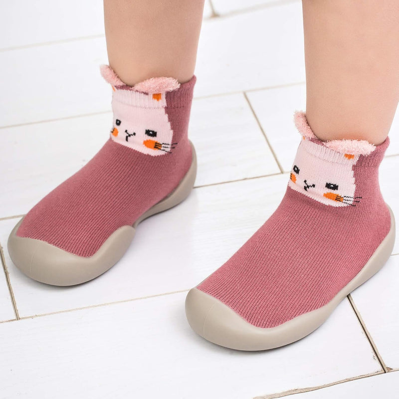 Baby Toddler Non-Skid Sock Shoes Indoor Slipper Breathable Cotton Mesh Lightweight Sole Infant Boy Girls Kids Children