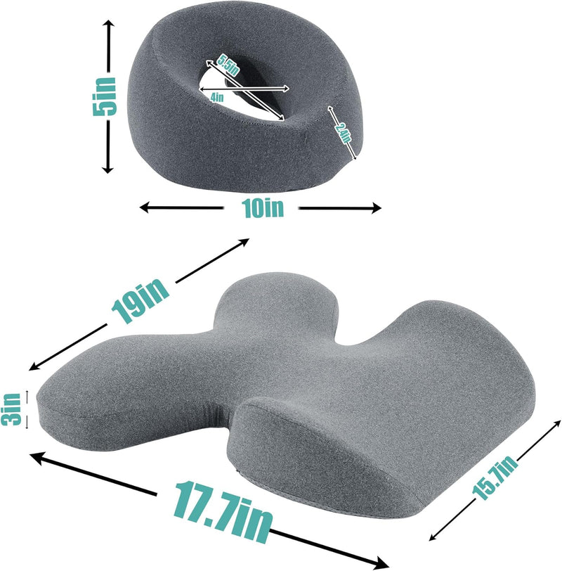 MABOZOO Face Down Massage Pillow, Face Down Pillow for Sleeping with Non-Slip Bottom, Home Head Cushion and Chest Cushion for SPA, Sleep (Gray) - Gray