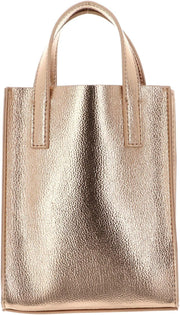 Rosari Detail Metallic Icon Bag for Women, Mini, Rosegold