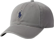 mens U.s Polo Assn. Cotton Adjustable Curved Brim Baseball Cap With Embroidered Small Pony Logo Baseball Cap (pack of 6) - Light Grey