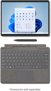 Microsoft Surface Pro 8-13 Inch 2-in-1 Tablet PC - Silver - Intel Core i5, 8GB RAM, 512GB SSD - Windows 11 Home - Device only, 2021 model