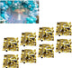 Generic 30 Pcs Light Gold Shimmer Wall Backdrop Panels, Sequins Backdrop Decoration Panels, for Bridal Shower Birthday Backdgrounds Advertising Rainbow Engagement, 30cm X 30cm (Square Shape Gold