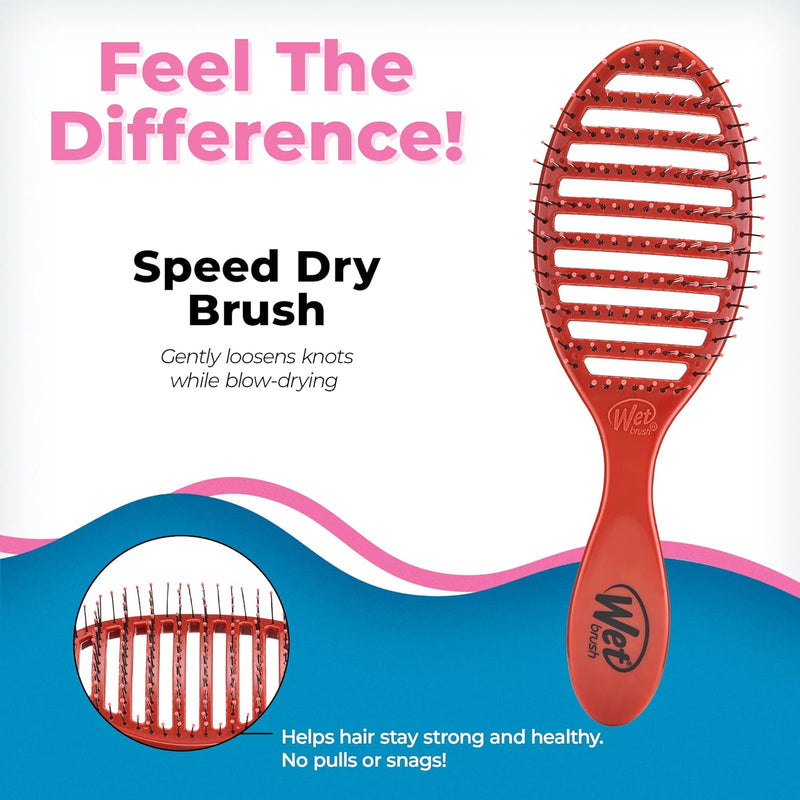 Wet Brush Speed Dry Hair Brush - Color Wash, Watermark - Vented Design and Ultra Soft HeatFlex Bristles Are Blow Dry Safe With Ergonomic Handle Manages Tangle and Uncontrollable Hair - Pain-Free