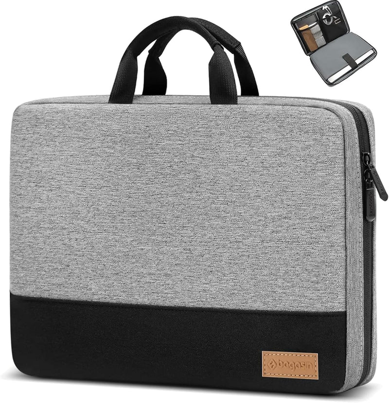 Laptop Sleeve Case, 15 15.6 16 inch TSA Laptop Sleeve Water Resistant with 4-Layer Protection, Computer Carrying Bag Compatible with MacBook, HP, Dell, Lenovo, Asus Notebook - grey 13-13.3