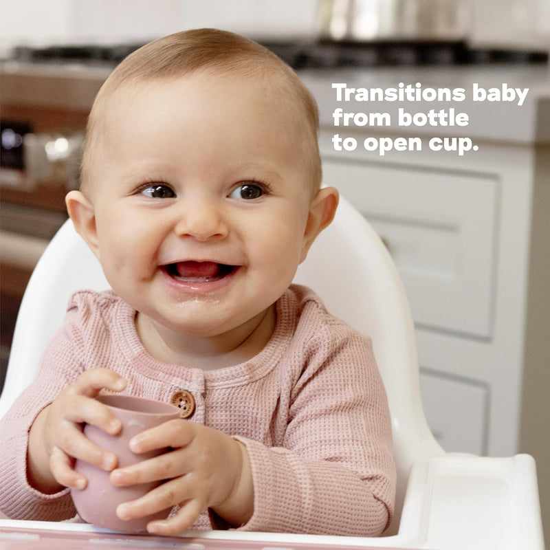 ez pz Ezpz Tiny Cup (Sage) - 100% Silicone Training Cup For Infants - Designed By A Pediatric Feeding Specialist - 4 Months+, EUtss001, Infants Training Cup